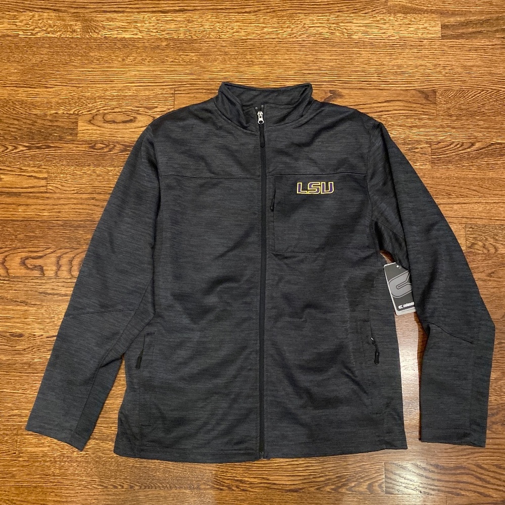 Colosseum Gray/Black LSU jacket